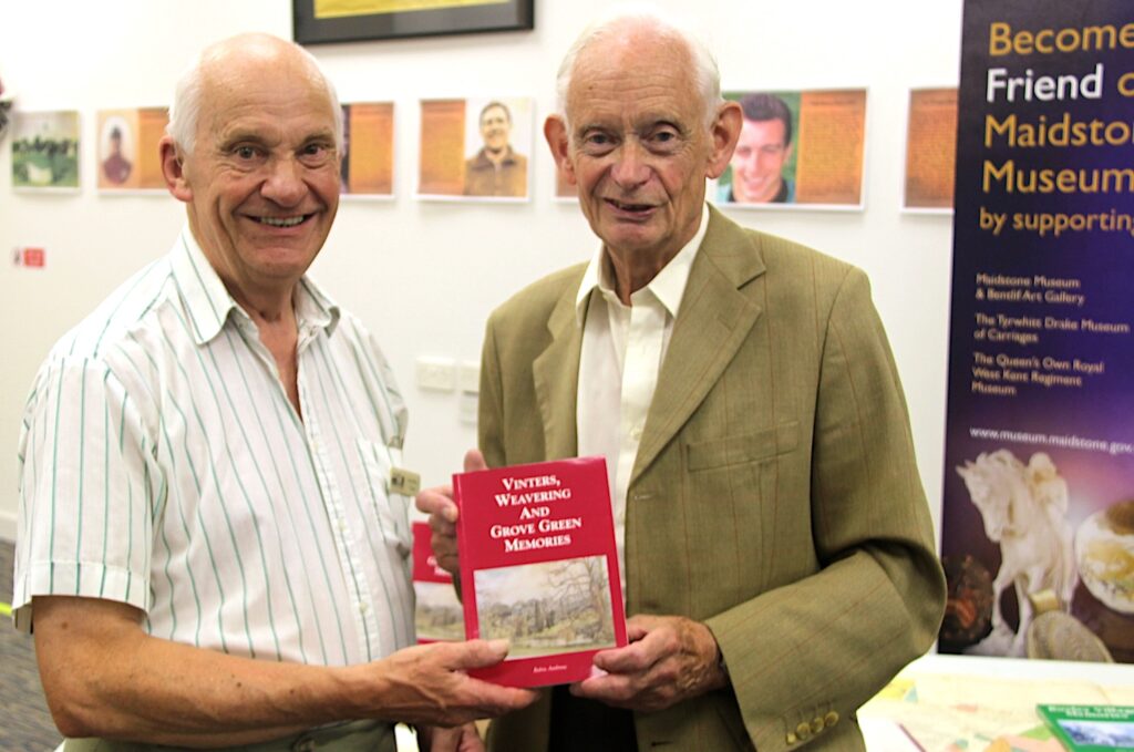 Robin Ambrose, right, with Ivan White, MMF trustee and shop manager