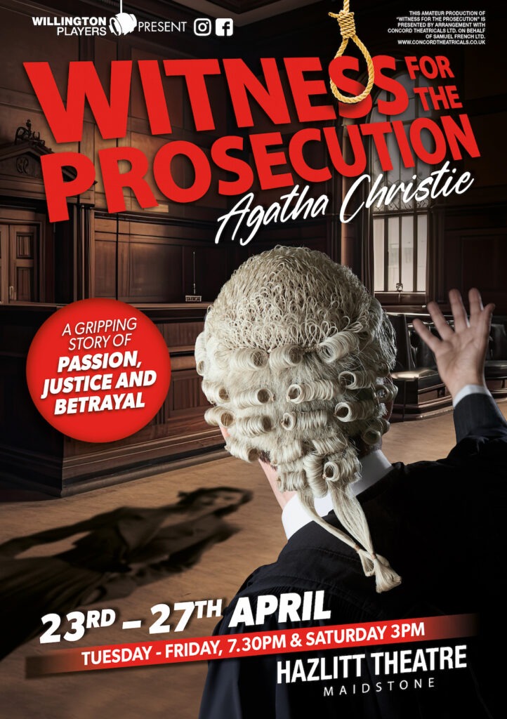 MMF & Willington Players Agatha Christie whodunnit Witness for the Prosecution