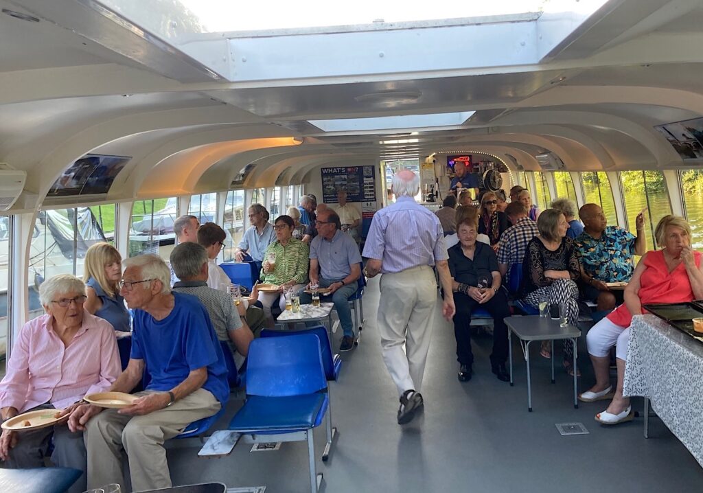 MMF members and guests enjoy an evening on the Medway