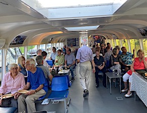 MMF members and guests enjoy an evening on the Medway